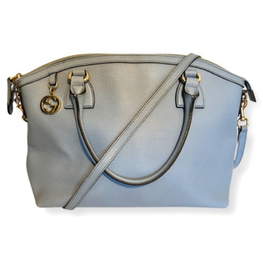 Gucci Dollar Calfskin GG Charm Dome Satchel